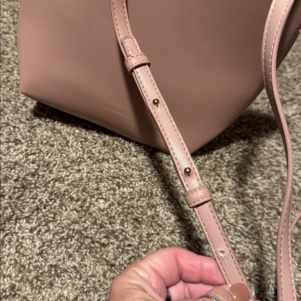 Samara Bags medium crossbody bag in peony pink vegan leather & vegan suede - EUC - Picture 3 of 13